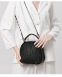 Knitted Series: Versatile Genuine leather Shoulder Bag