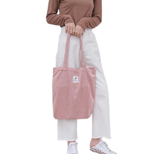 Corduroy Canvas Tote Handbag