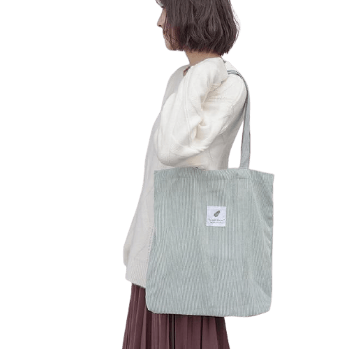 Corduroy Canvas Tote Handbag